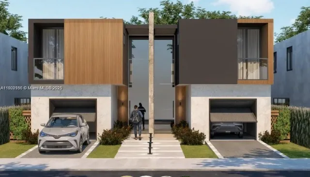 a front view of a house with patio