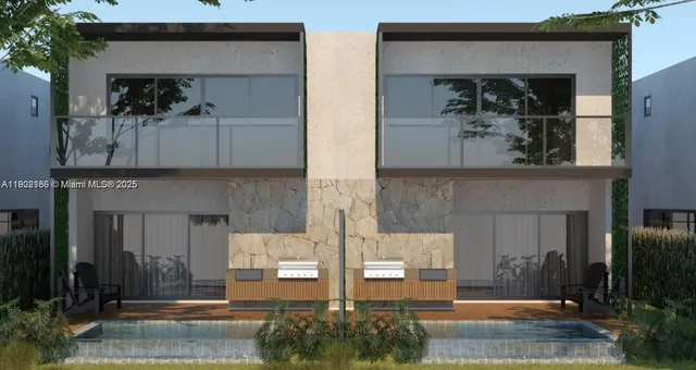 a view of building with entrance gate