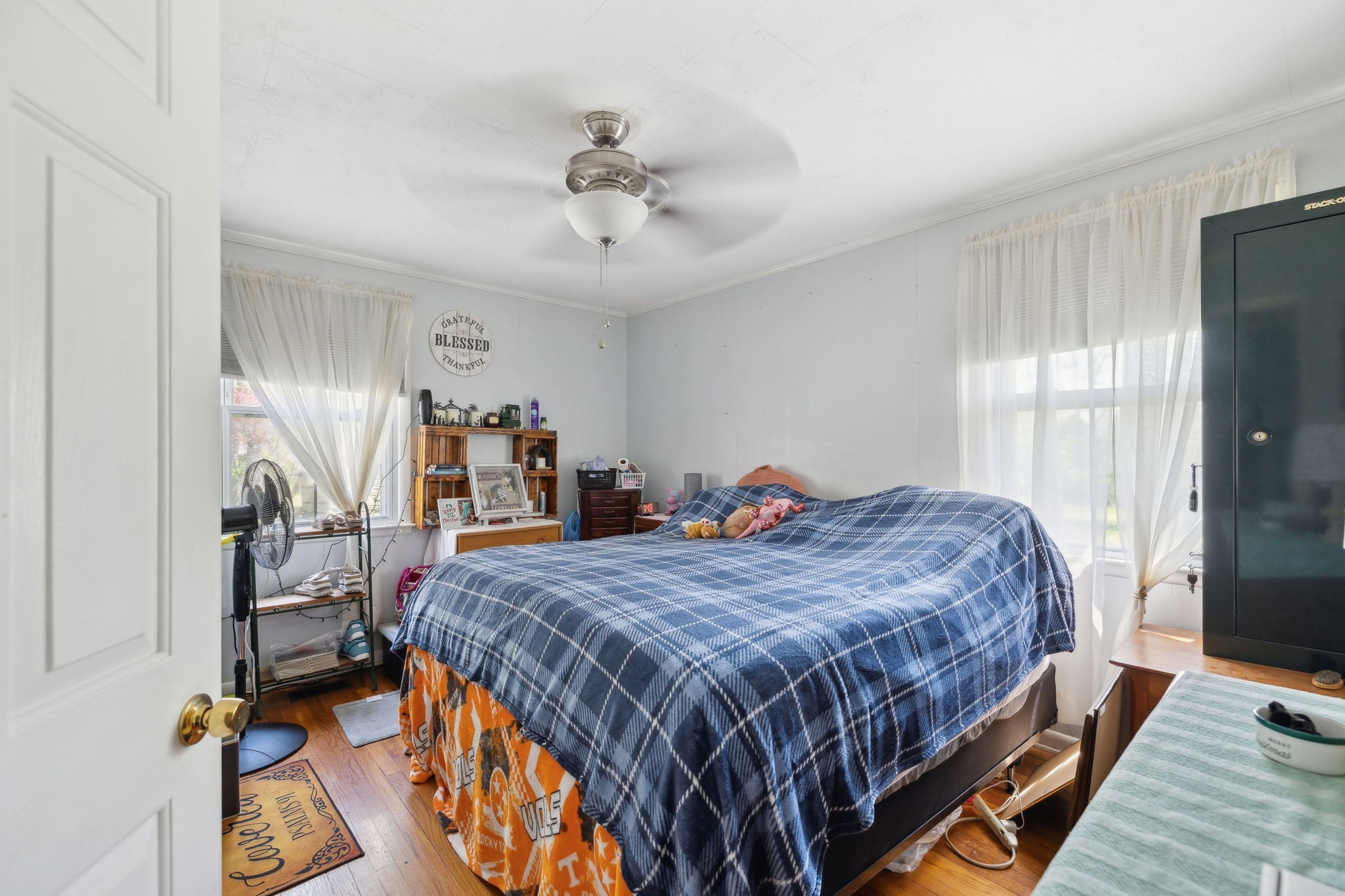 3467 Shouse Road Santa Fe, TN 38482 - Photo 22 of 46 a bedroom with a bed and wooden floor