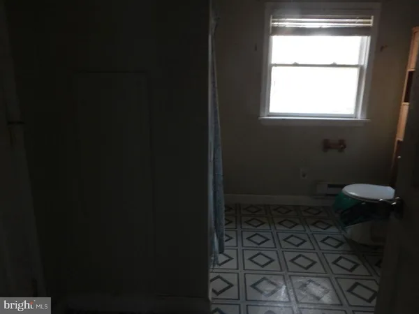 an empty room with closet