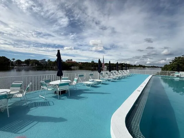 a view of a lake with outdoor space