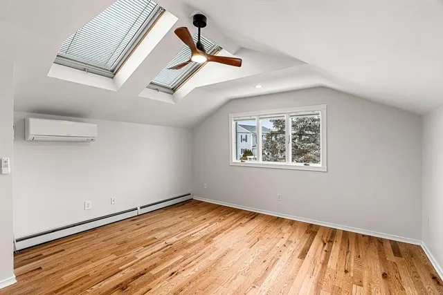 a balcony with wooden floor