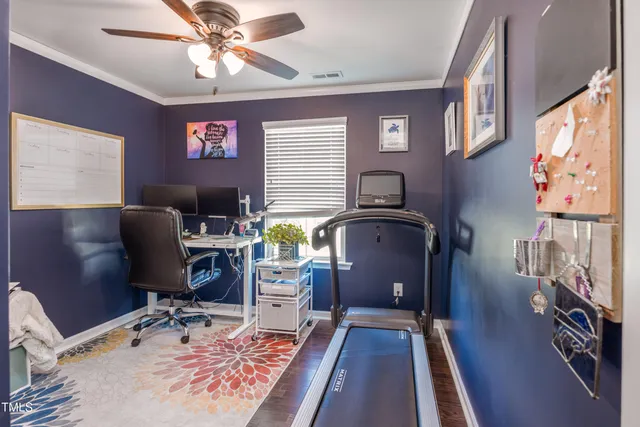 a workspace with furniture workspace and a window