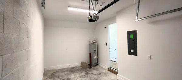 a view of a hallway with entryway