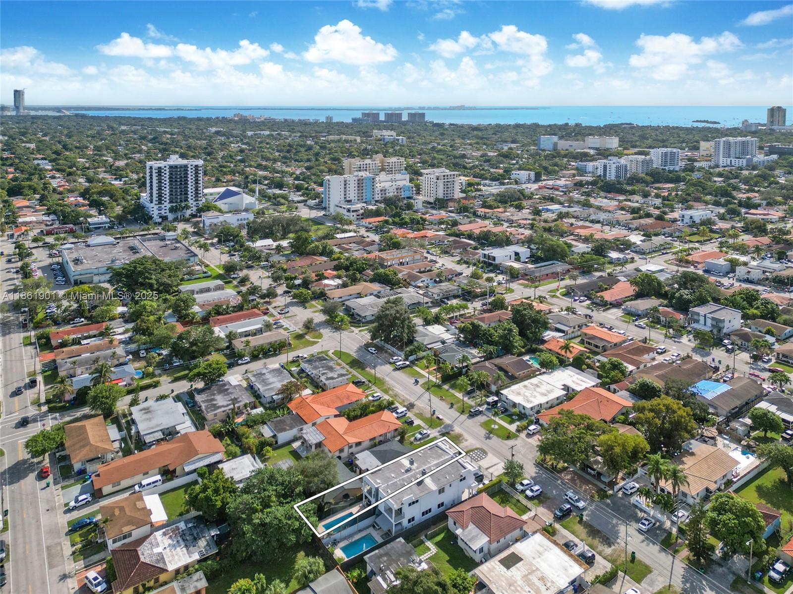 2943 Southwest 23rd Street Miami, FL 33145 - Photo 20 of 21 an aerial view of residential houses with city view