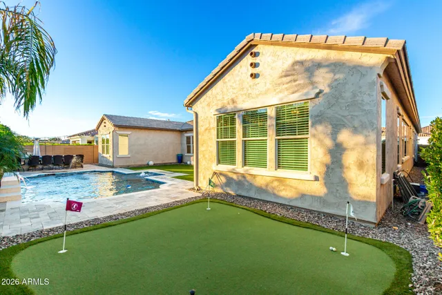 a view of an outdoor seating area