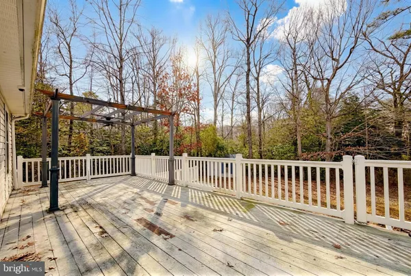 a view of a wooden roof deck