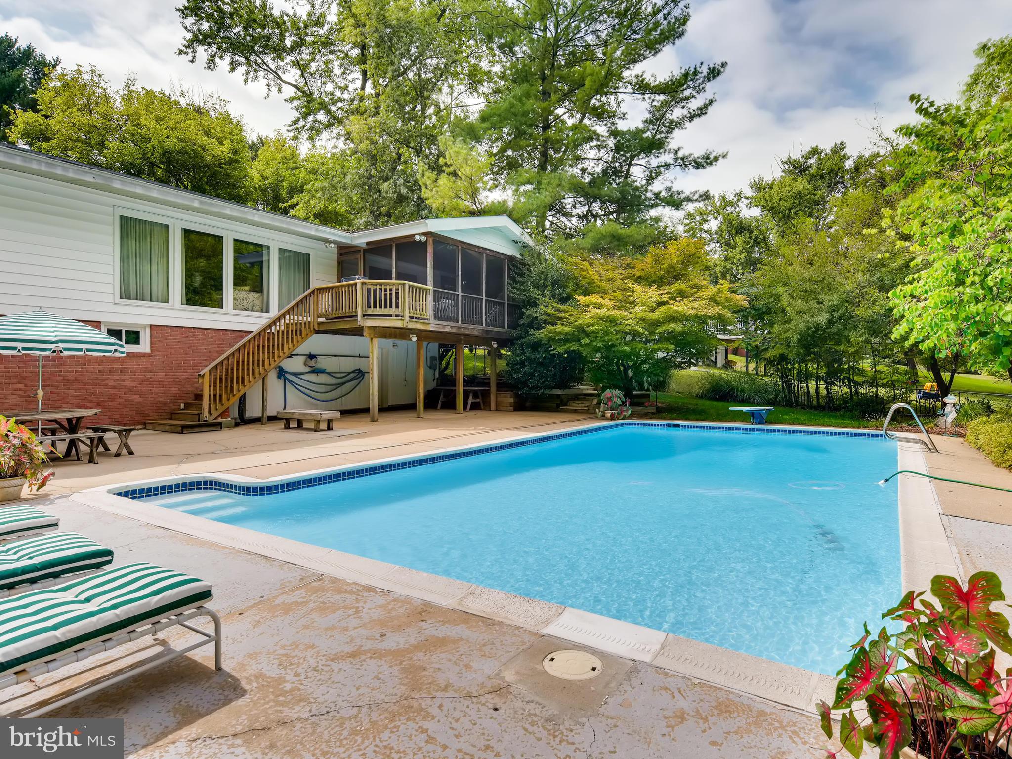 3411 Old Court Road Baltimore, MD 21208 - Photo 28 of 32 Lush Backyard and Swimming Pool