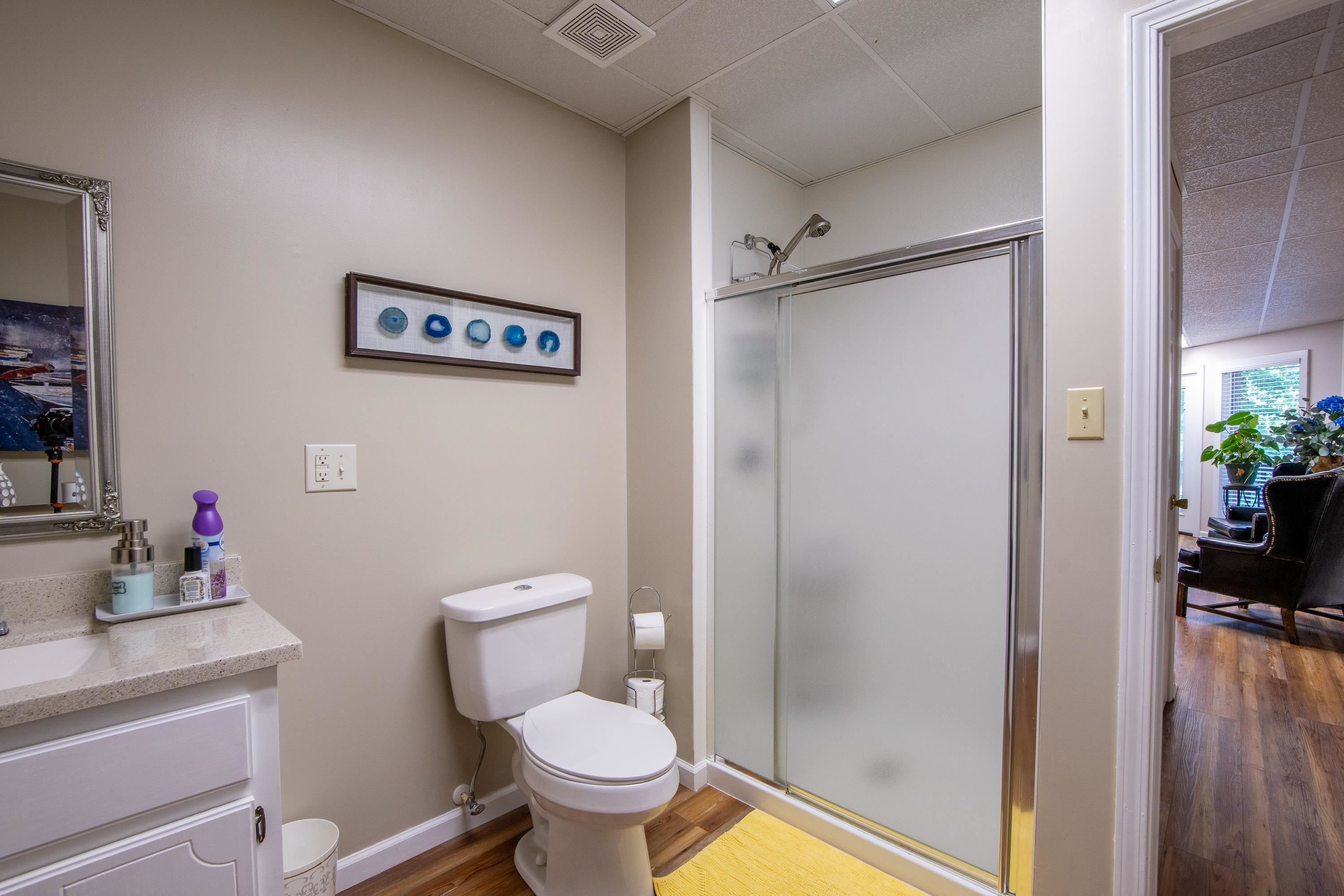 140 Ridge View Savannah, TN 38372 - Photo 19 of 36 a bathroom with a toilet and a shower