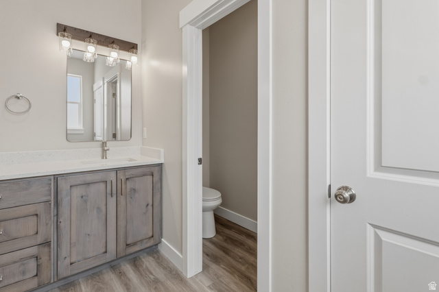 169 West 100 South Joseph, UT 84739 - Photo 20 of 35 Bathroom featuring vanity and light wood finished floors