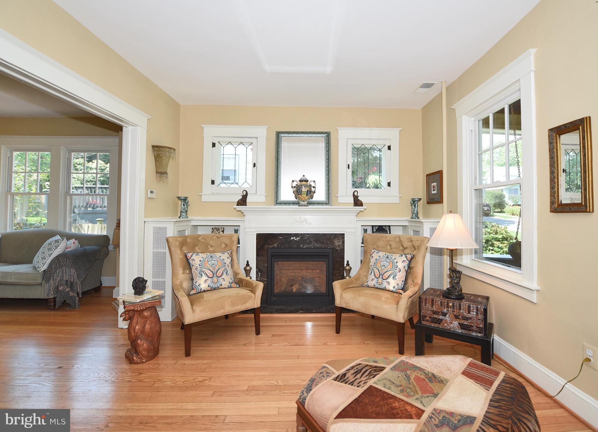 709 Hollen Road Baltimore, MD 21212 - Photo 9 of 30 Gas Fireplace and Built-in Book Cases