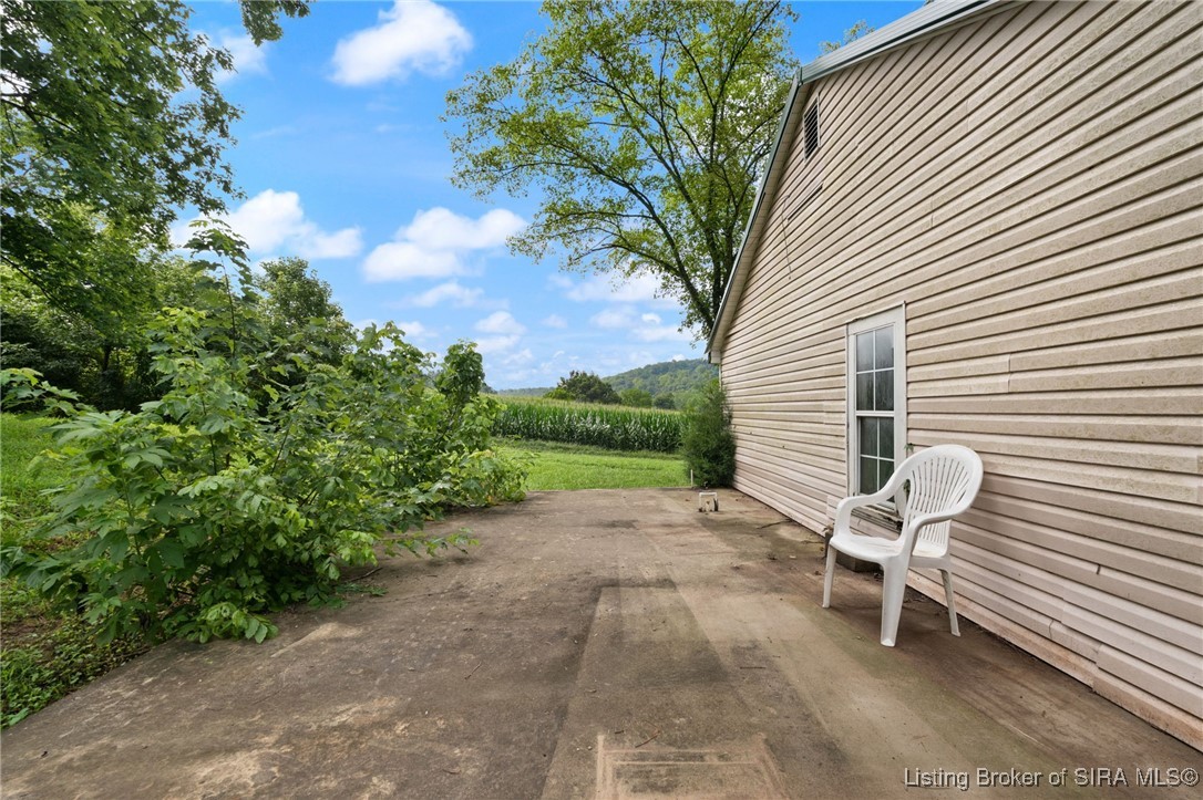 2768 South Benham Mill Road English, IN 47118 - Photo 4 of 46 Poured concrete back patio with great views of for