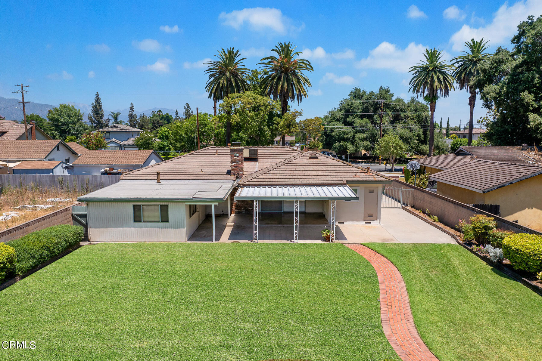 1321 South Eighth Avenue Arcadia, CA 91006 - Photo 39 of 47 a aerial view of a house with a yard and potted plants