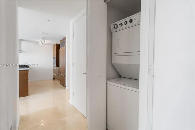 a view of a glass door with a glass door