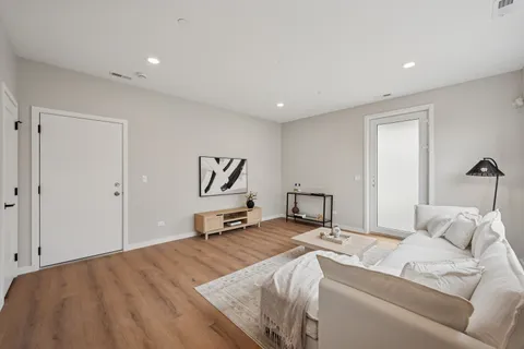 a bed room with a bed and a couch