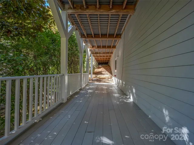 a view of porch with seating space