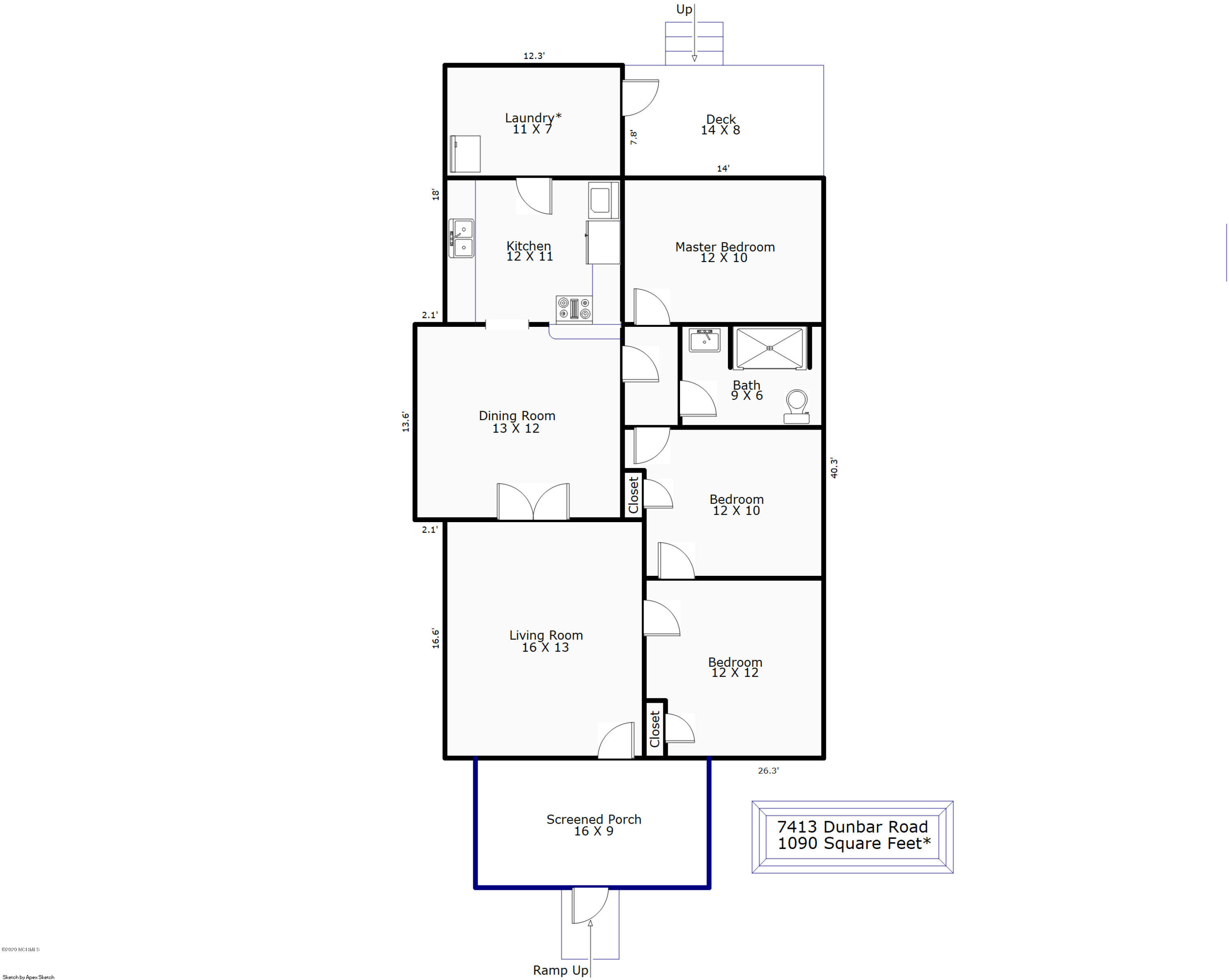 7413 Dunbar Road Wilmington, NC 28411 - Photo 28 of 28 Floorplan