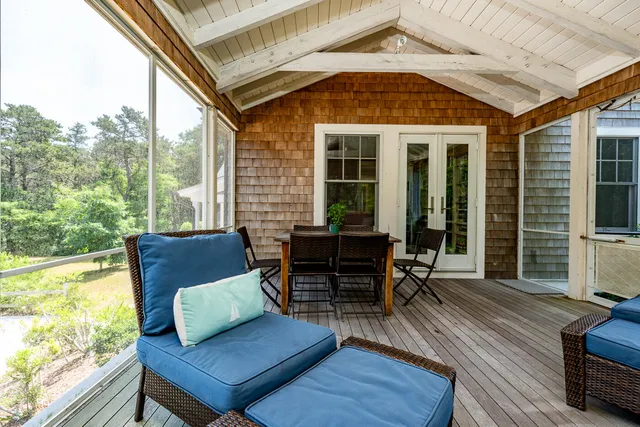 a view of a backyard with plants
