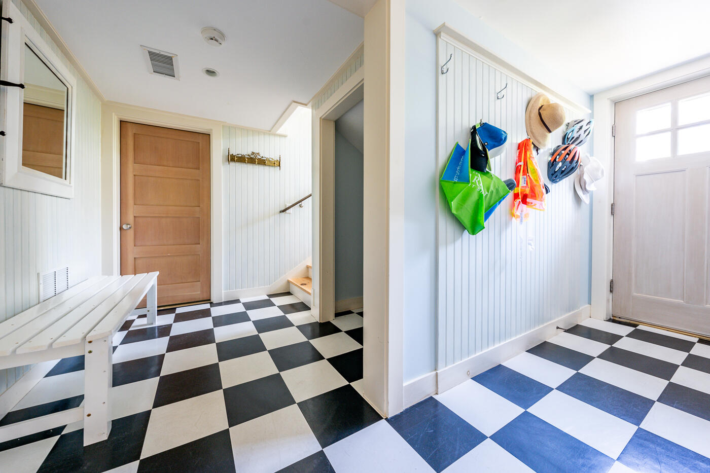 9 Towhee Lane Truro, MA 02666 - Photo 44 of 62 a black and white checkered floor with a rug