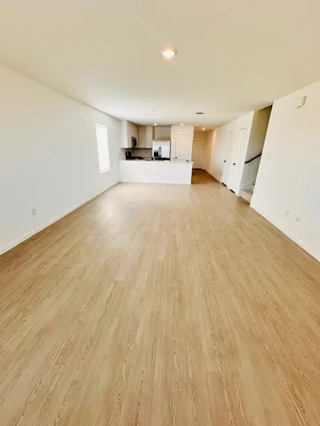 an empty room with a natural light