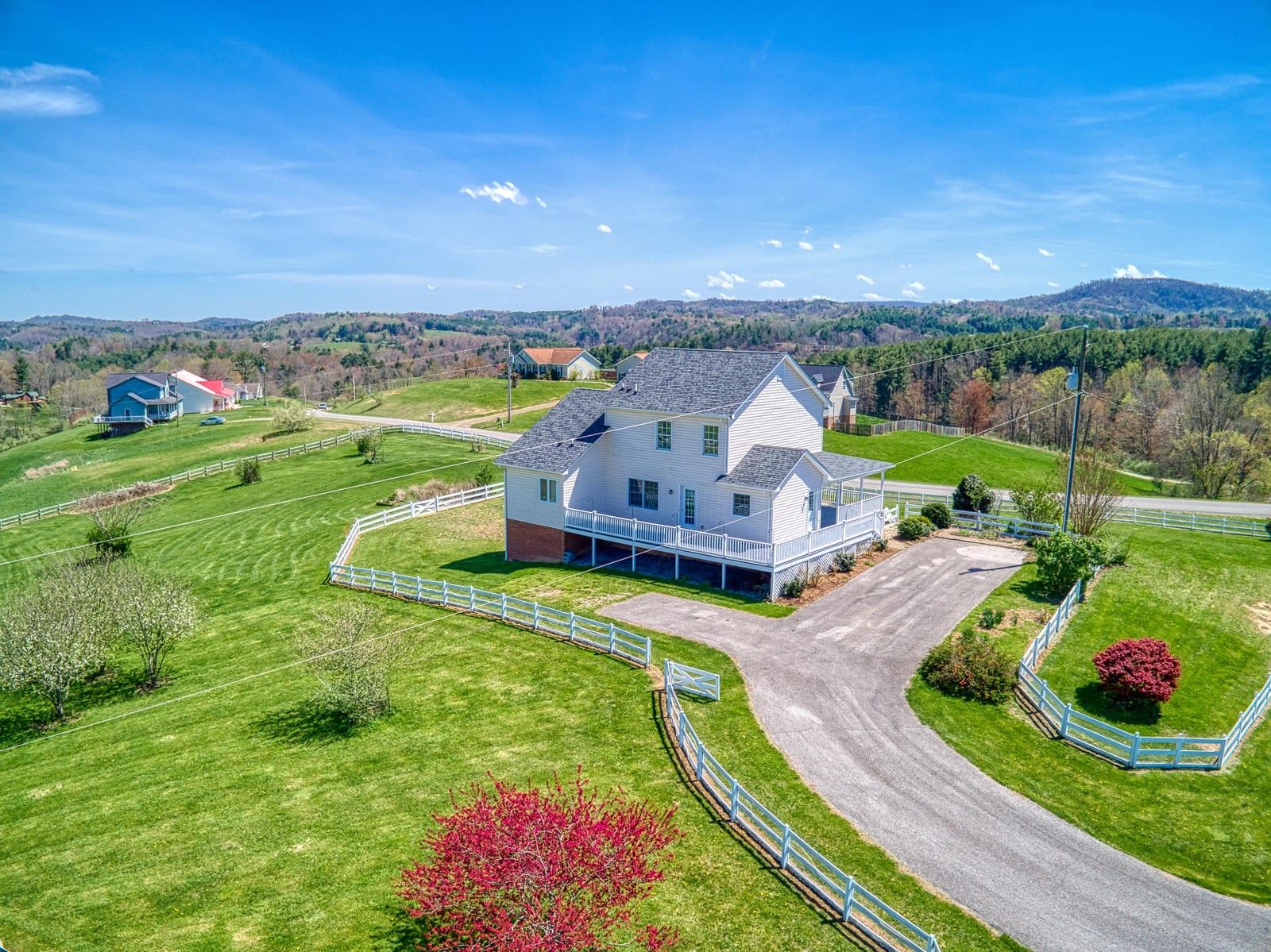 115 Marcom Drive Northwest Riner, VA 24149 - Photo 3 of 31 an aerial view of a house with outdoor space swimming pool