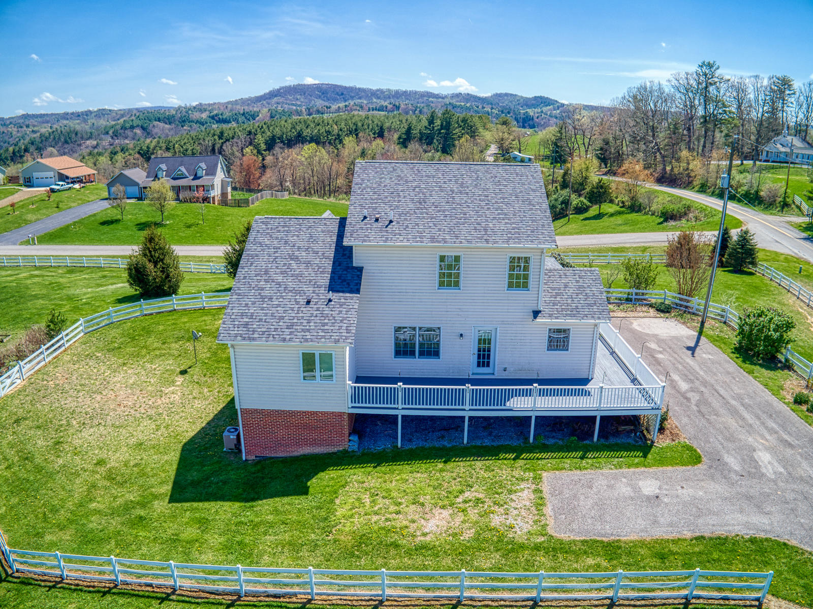 115 Marcom Drive Northwest Riner, VA 24149 - Photo 25 of 31 an aerial view of a house with a garden