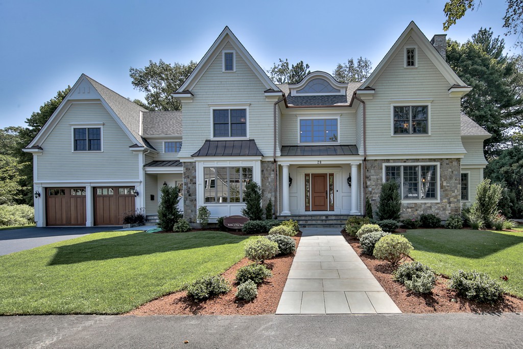 28 Karen Road Newton, MA 02468 - Photo 1 of 1 a front view of a house with a yard