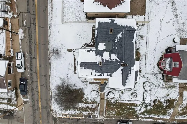 an aerial view of a city