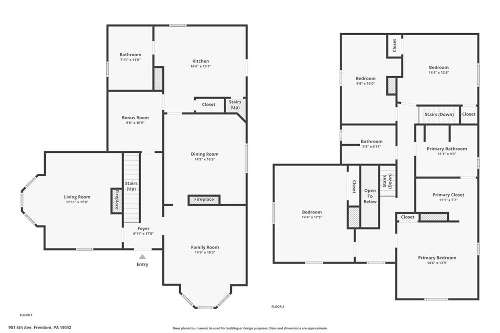 901 4th Avenue Freedom, PA 15042 - Photo 47 of 49 a picture of a bathroom with a double vanity sink