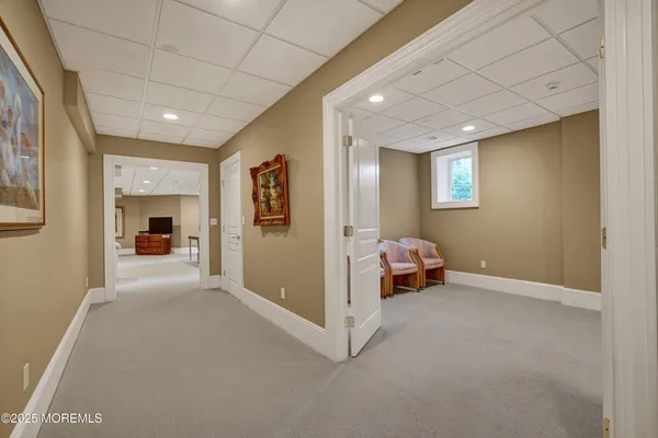 a view of entryway and workspace