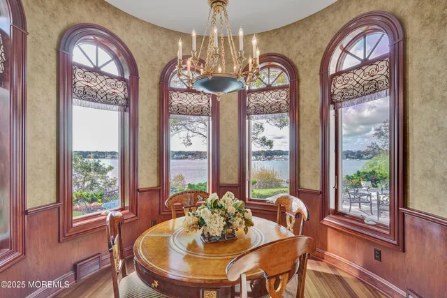 a view of a sink and wooden floor