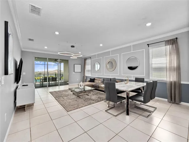 a living room with a couch and a table