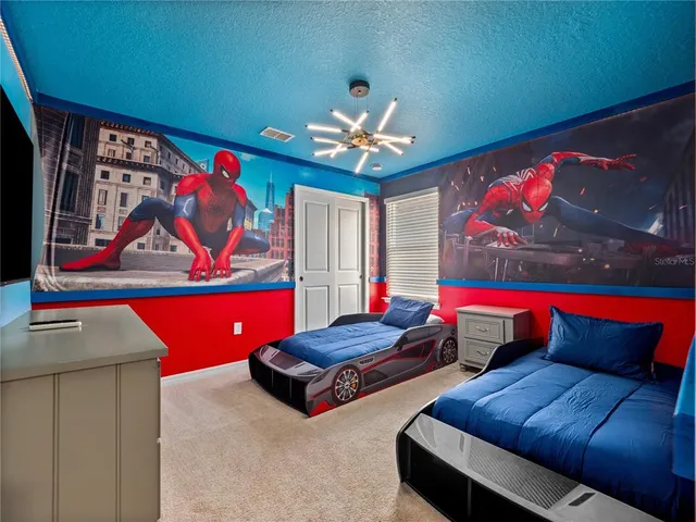 a living room with furniture and rug