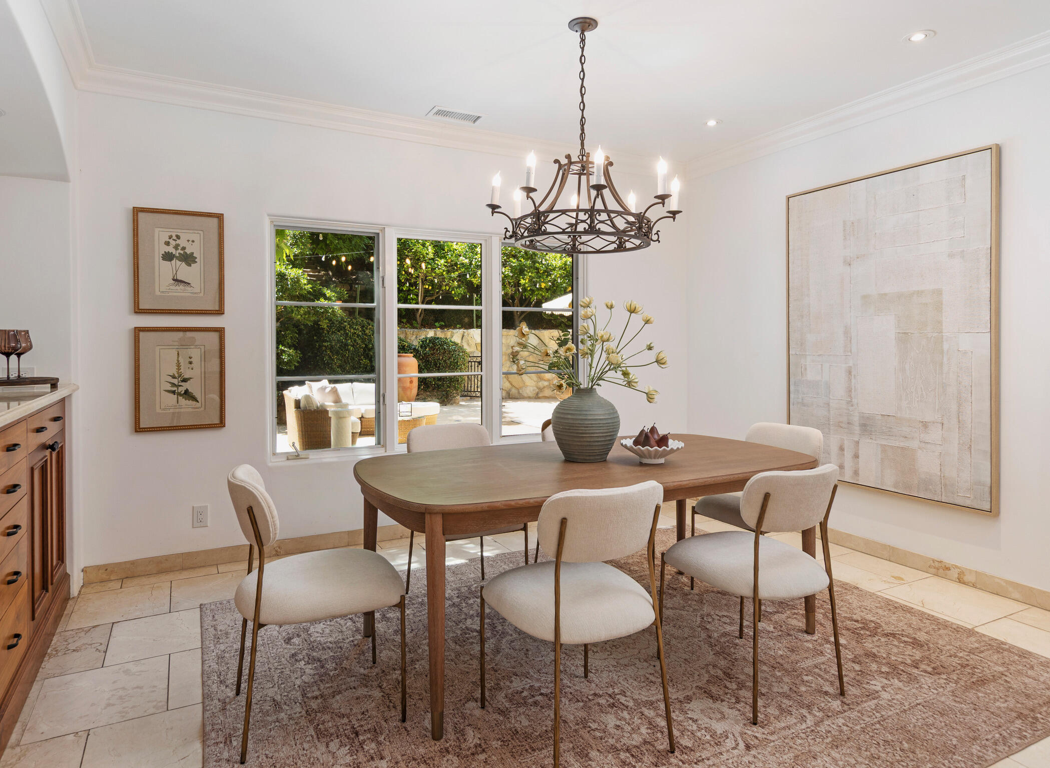 1493 Sycamore Canyon Road Montecito, CA 93108 - Photo 13 of 47 a view of a dining room with furniture window and outside view