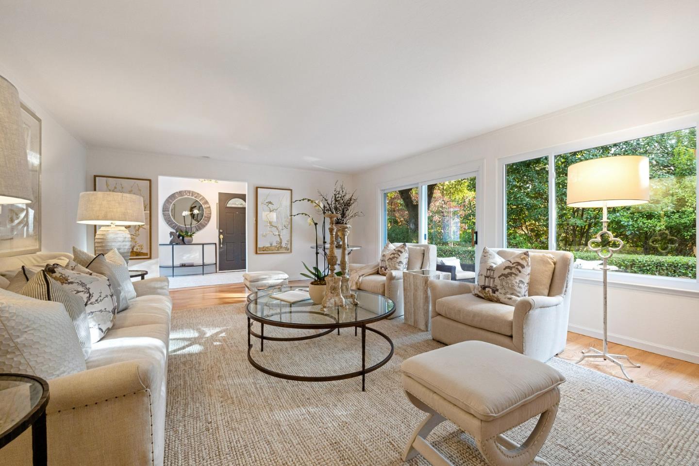 16 Valley Road Atherton, CA 94027 - Photo 14 of 100 a living room with furniture and a large window