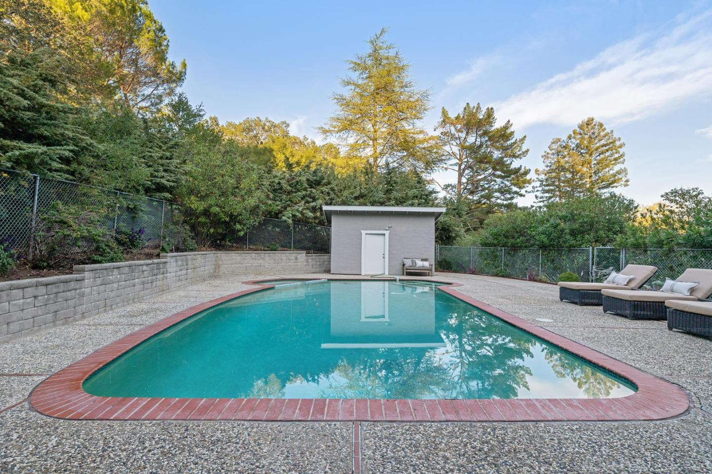 16 Valley Road Atherton, CA 94027 - Photo 72 of 100 a view of a backyard with swimming pool