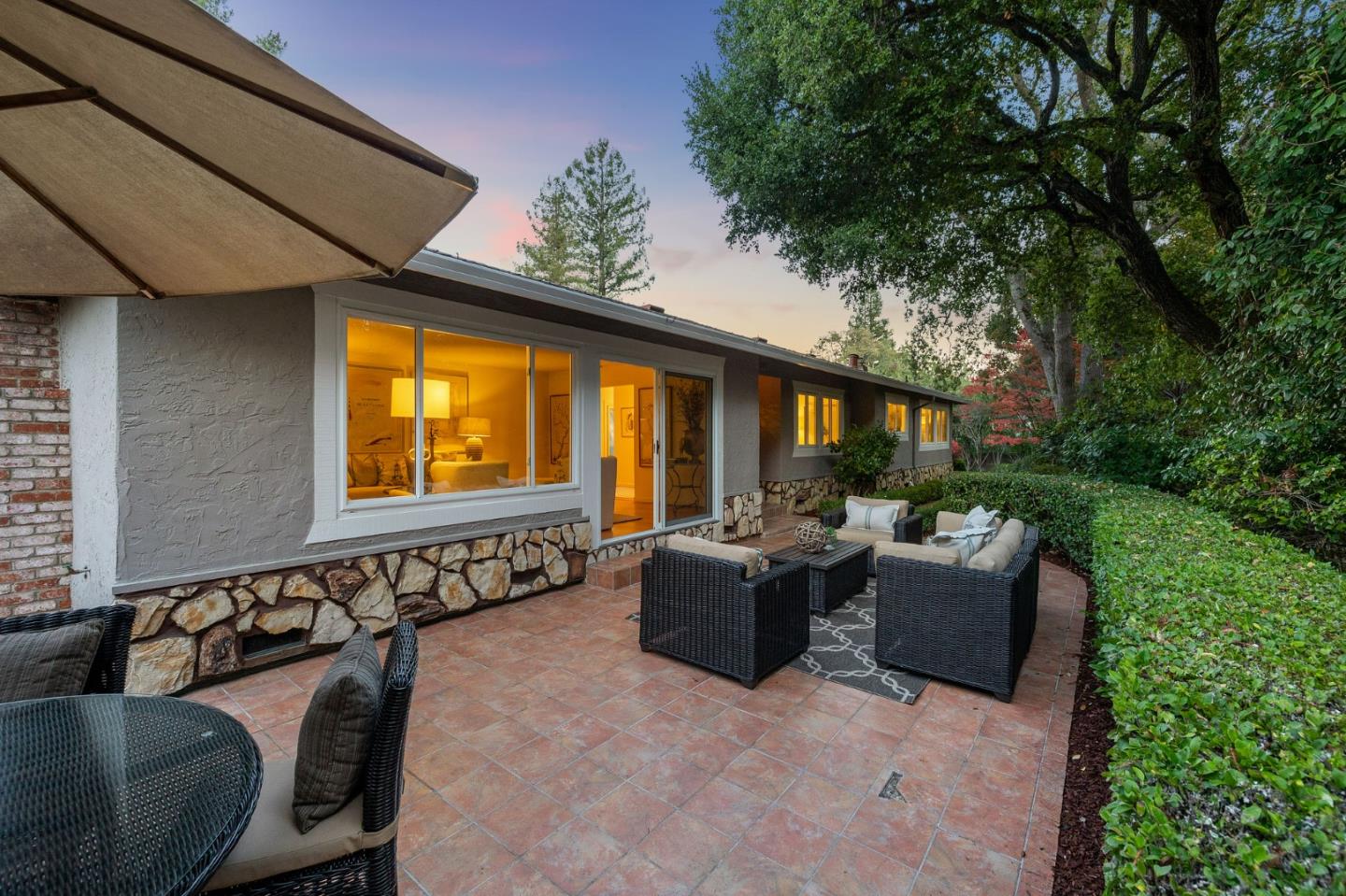 16 Valley Road Atherton, CA 94027 - Photo 87 of 100 a balcony with furniture and garden