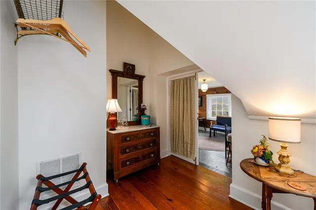 a view of a lake with a mountain