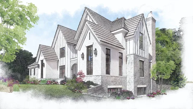 a front view of a house