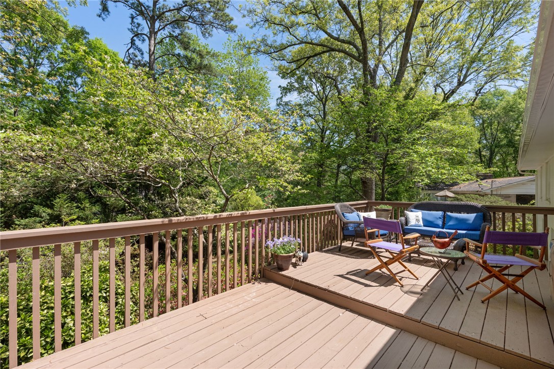 209 Manley Drive Clemson, SC 29631 - Photo 41 of 44 Enjoy outdoor living on this elevated deck, perfect for relaxation and enjoying nature's beauty.