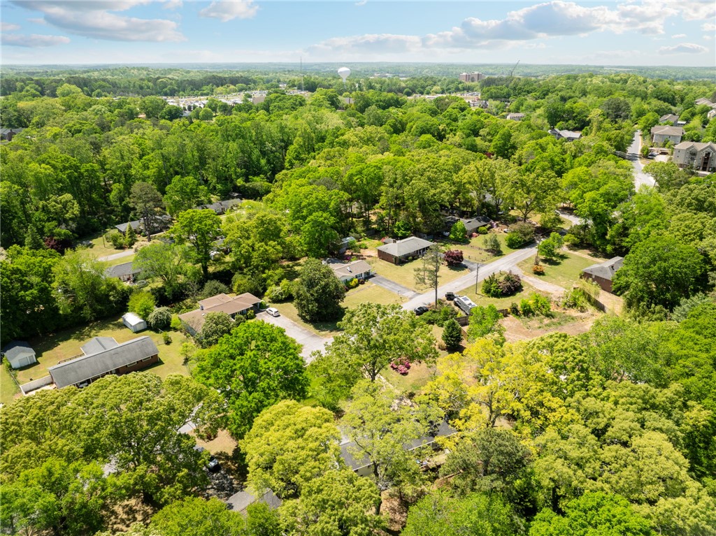 209 Manley Drive Clemson, SC 29631 - Photo 44 of 44 An aerial perspective reveals a serene, verdant neighborhood with ample green space.