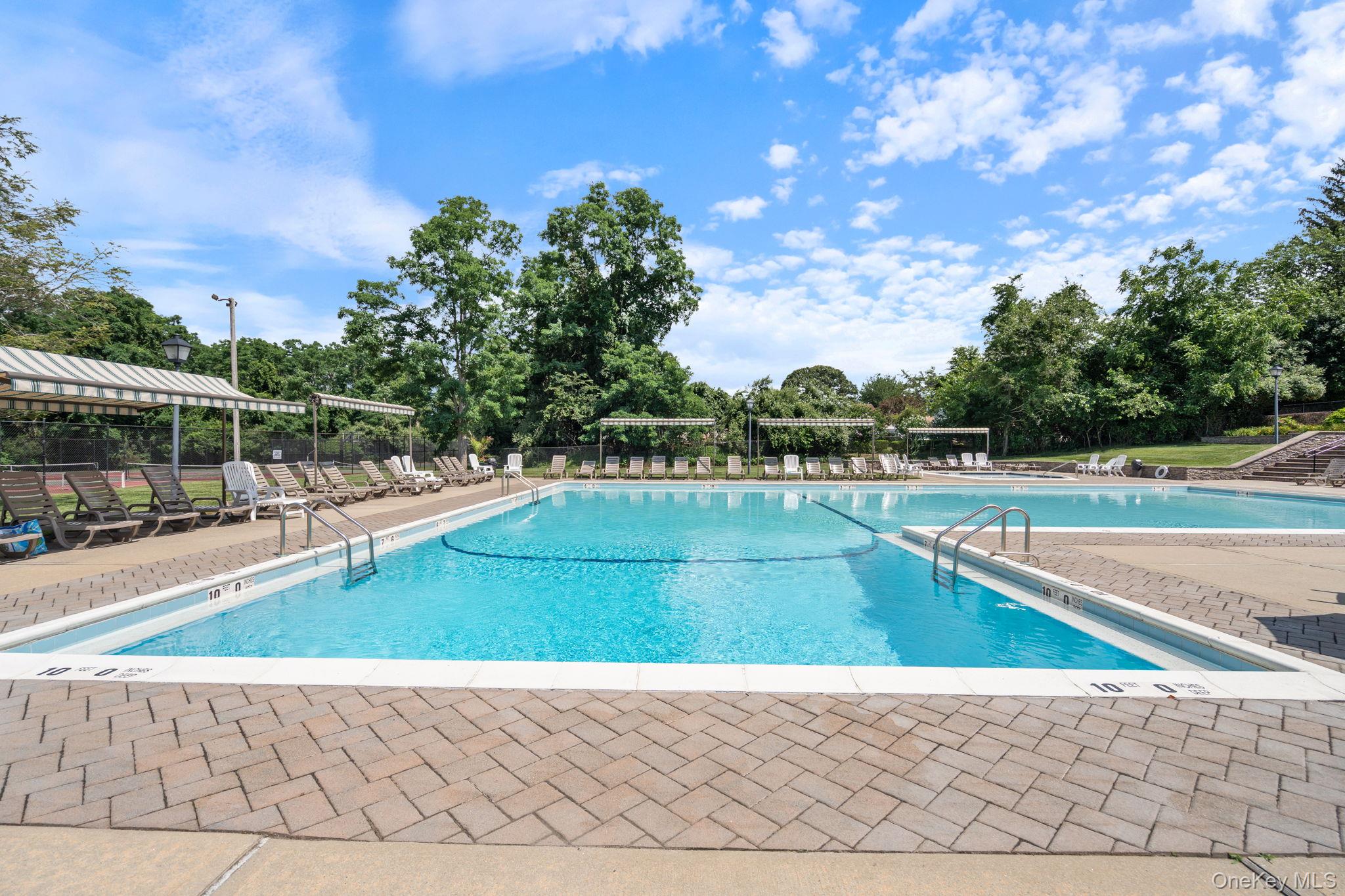 6 Doe Path Coram, NY 11727 - Photo 40 of 48 Community pool featuring a patio area and view of wooded area