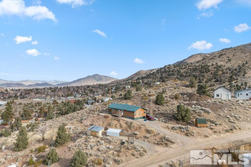 a view of a sky from a mountain