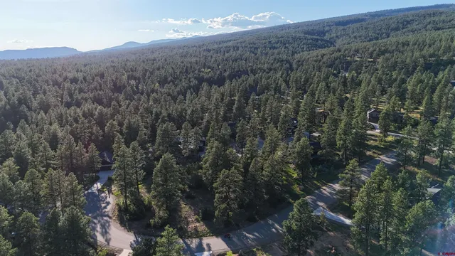 a view of city and mountain