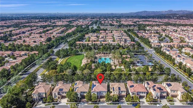 an aerial view of multiple house