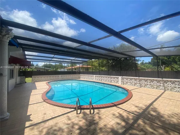 a view of an indoor swimming pool