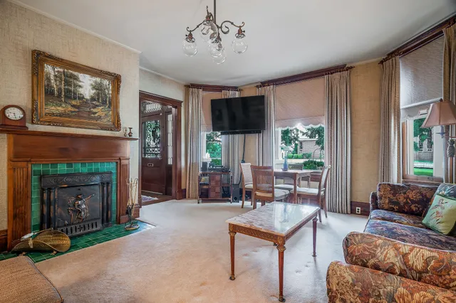 a bathroom with a double vanity sink mirror and