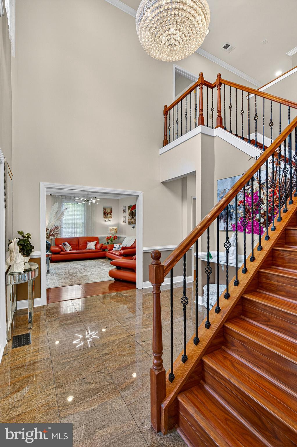 4603 Lathe Road Owings Mills, MD 21117 - Photo 11 of 87 TWO LEVELS FOYER WITH CRYSTAL THREE-TEAR CHANDELIE