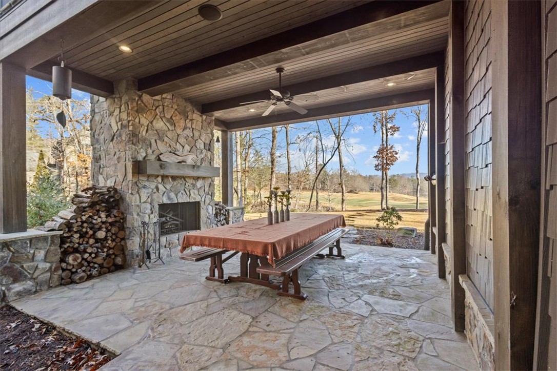 103 9 Bark Way Sunset, SC 29685 - Photo 38 of 50 Lower level covered porch with fireplace