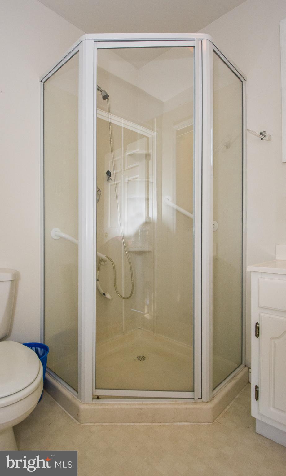 803 Quincy Road Baltimore, MD 21286 - Photo 16 of 28 a bathroom with a shower and a toilet